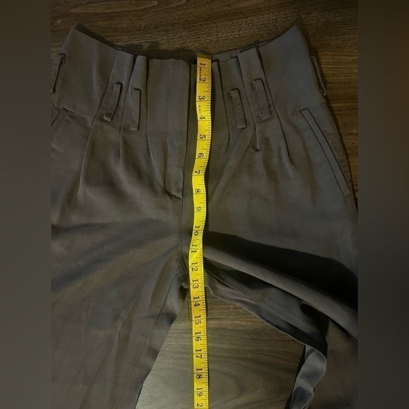 Patrizia Pepe Size 40 Pants Paperbag Pleated Straight Leg Trousers Italy - Picture 8 of 12